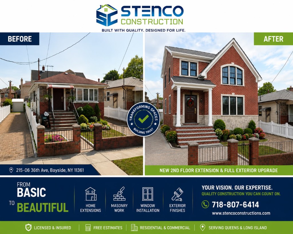 Bayside Extension – Before and After, 215-06 36th Ave