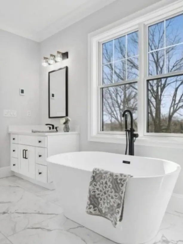 Bright Freestanding Tub Bathroom Upgrade