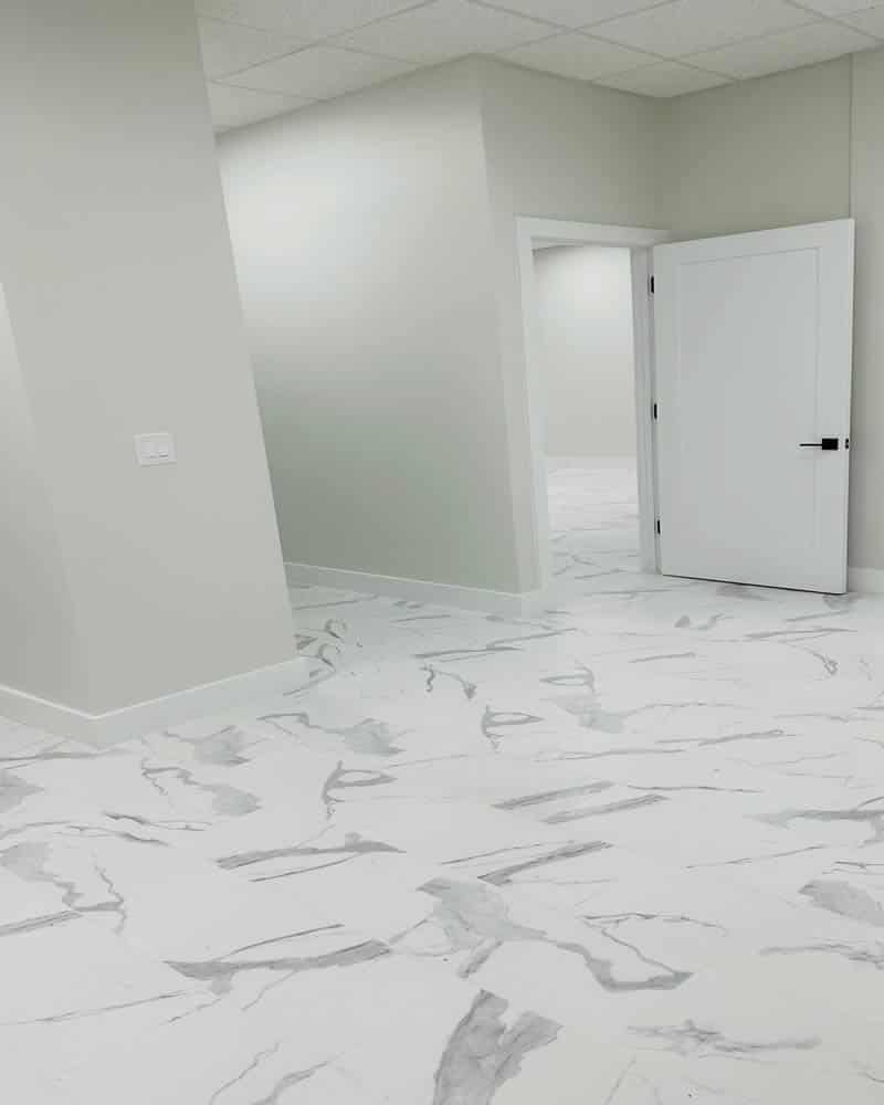 Marble-Look Tile Flooring Installation