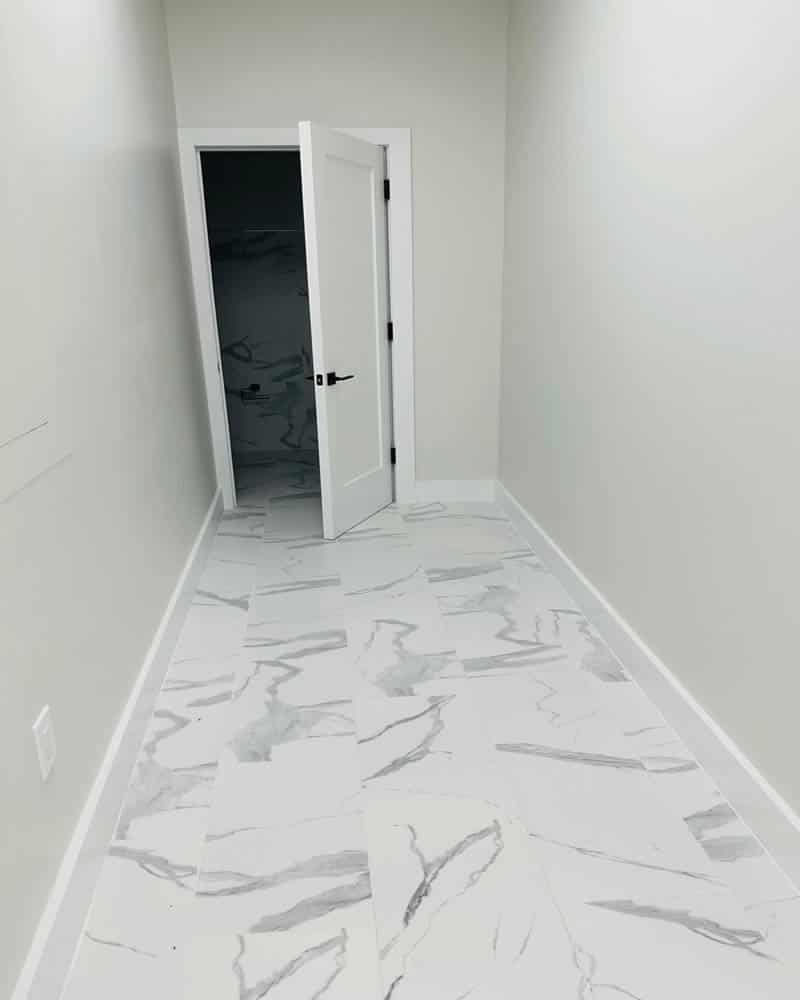 Marble-Look Tile Flooring Installation