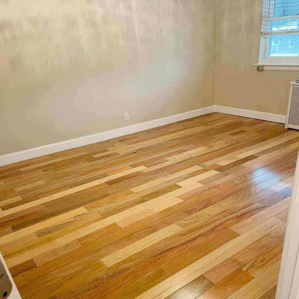 Natural Hardwood Floor Renewal with Multi-Tone Plank Finish