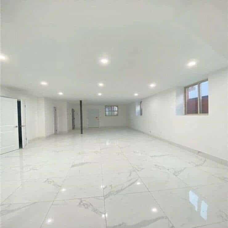 Spacious Marble-Style Flooring Installation