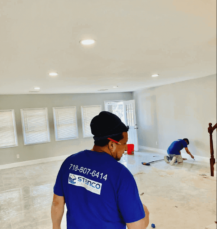 Large-Format Floor Installation & Finish Work