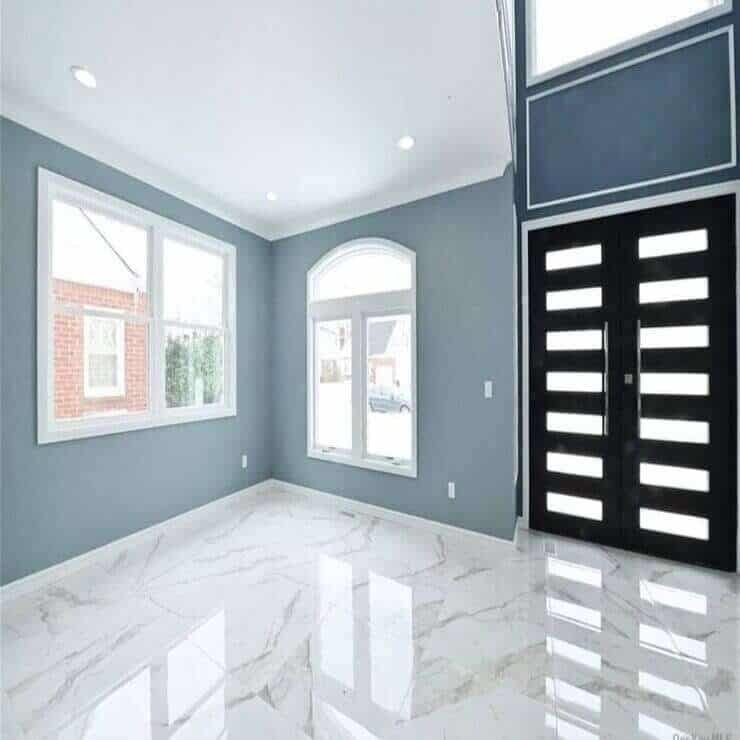 Contemporary Marble-Look Flooring for a Yonkers Entryway